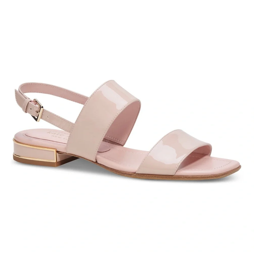 Kate Spade New York Merritt Patent Leather Pink Slingback Sandals Sise 7.5 - Picture 1 of 10